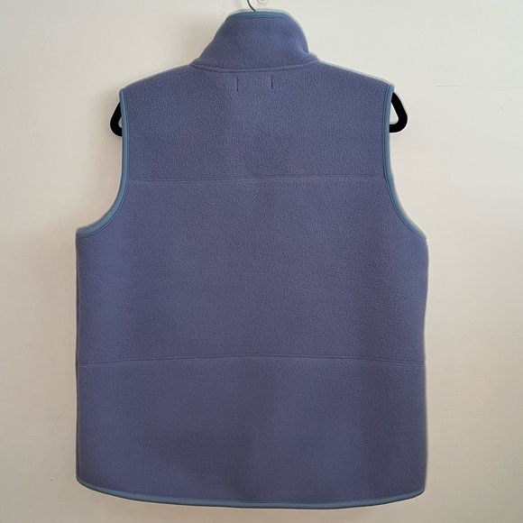 Purple Sherpa Fleece Vest with blue zipper seams two tone sherpa vest - Picture 5 of 6